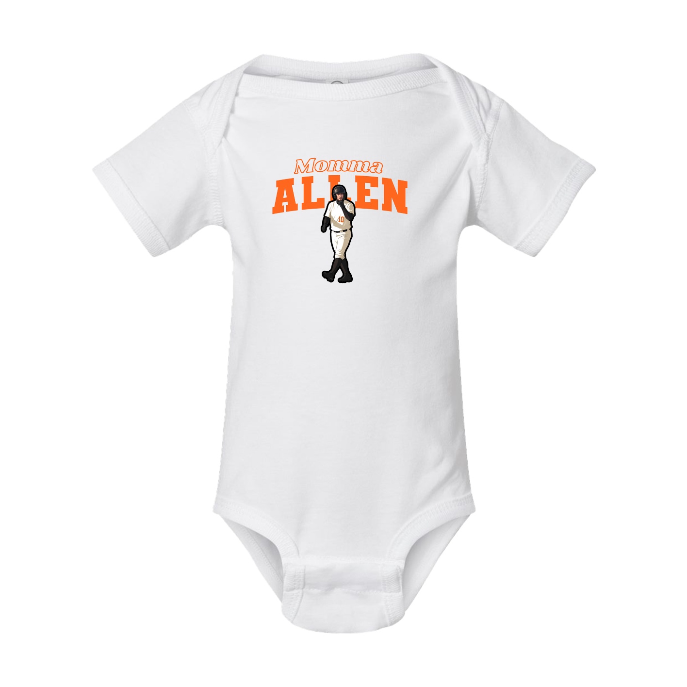 Baby Onesie — Mothers Day Block in White