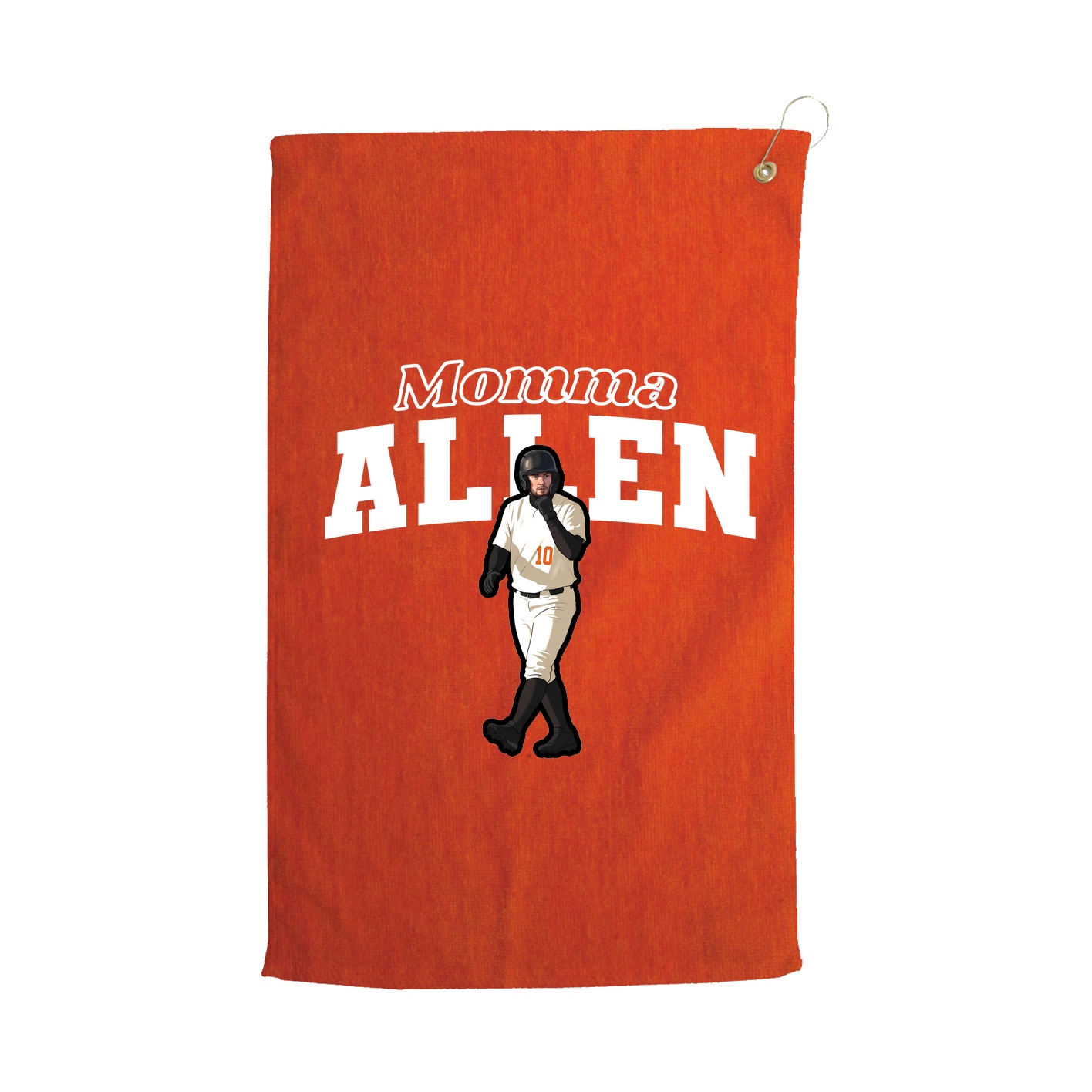 Golf Towel — Mothers Day Block in Orange