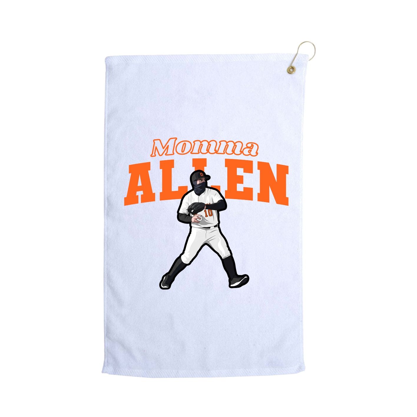 Golf Towel — Mothers Day Block in White