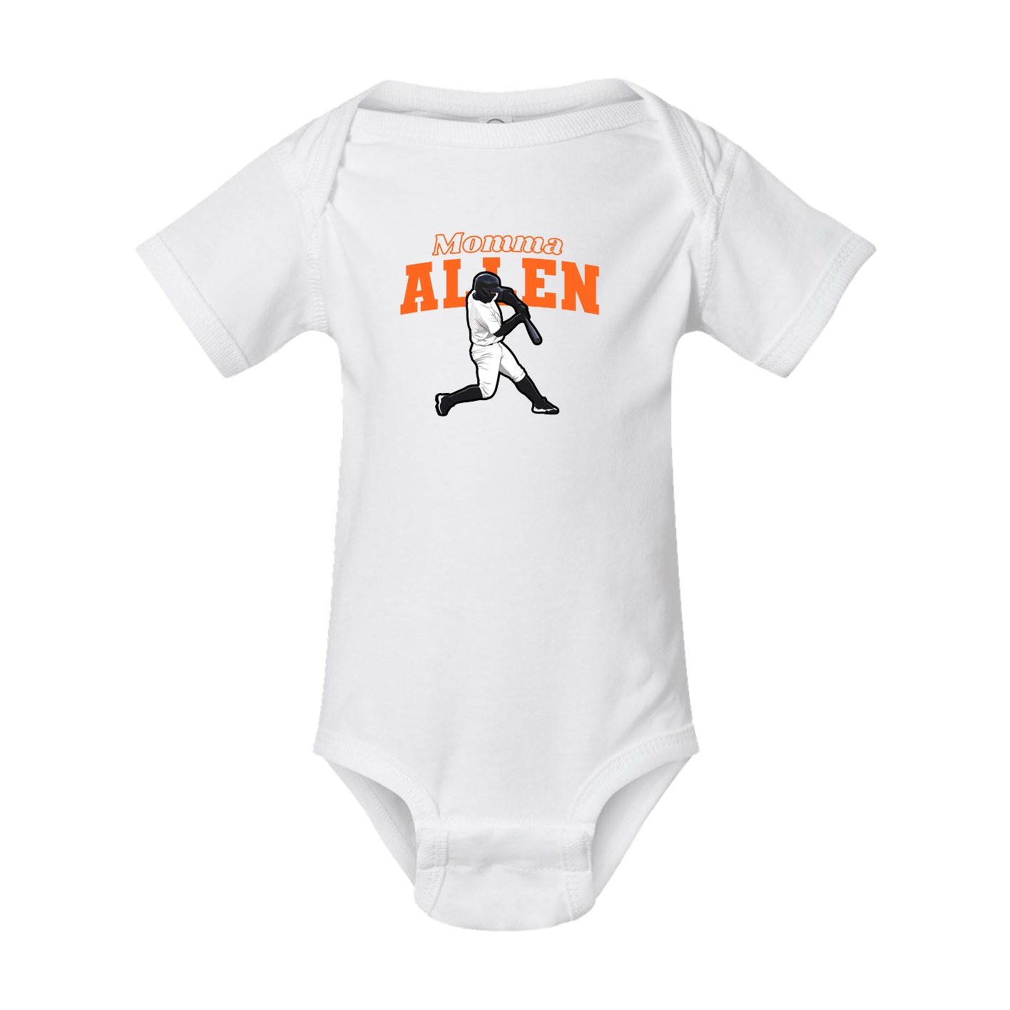 Baby Onesie — Mothers Day Block in White
