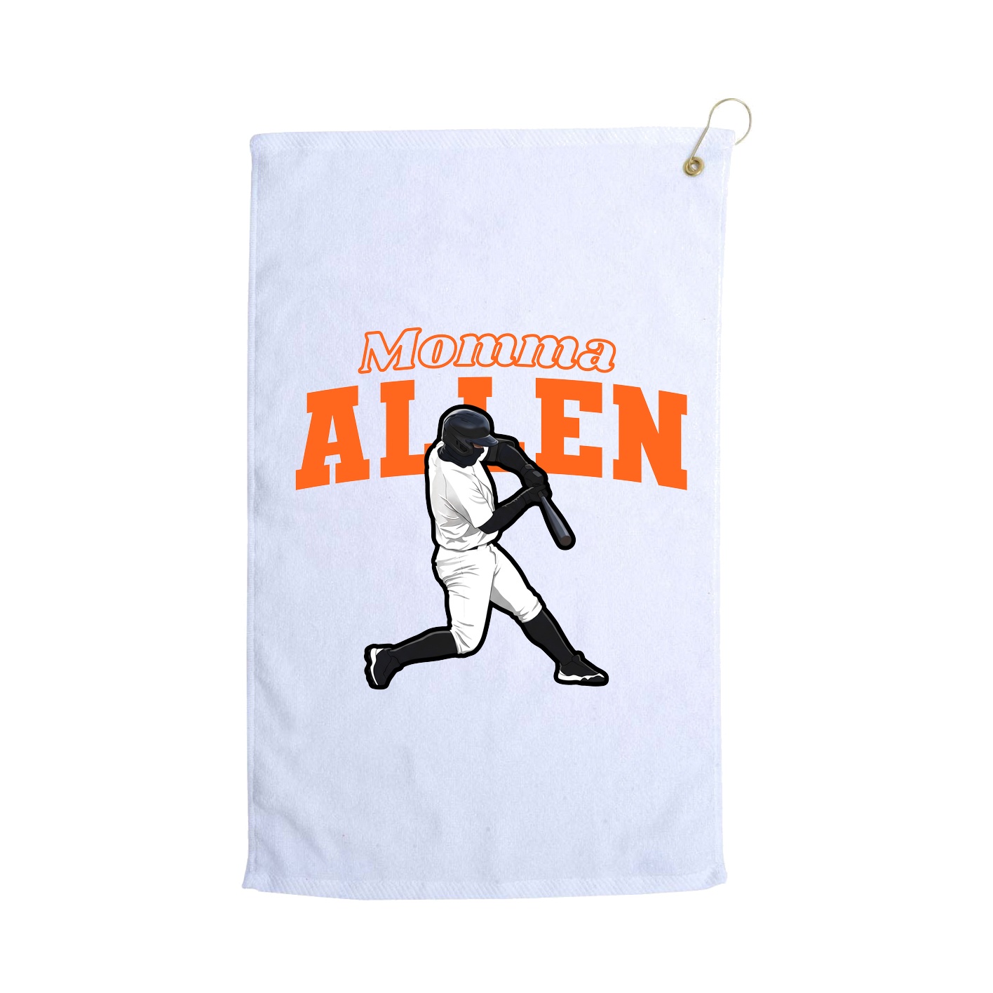 Golf Towel — Mothers Day Block in White