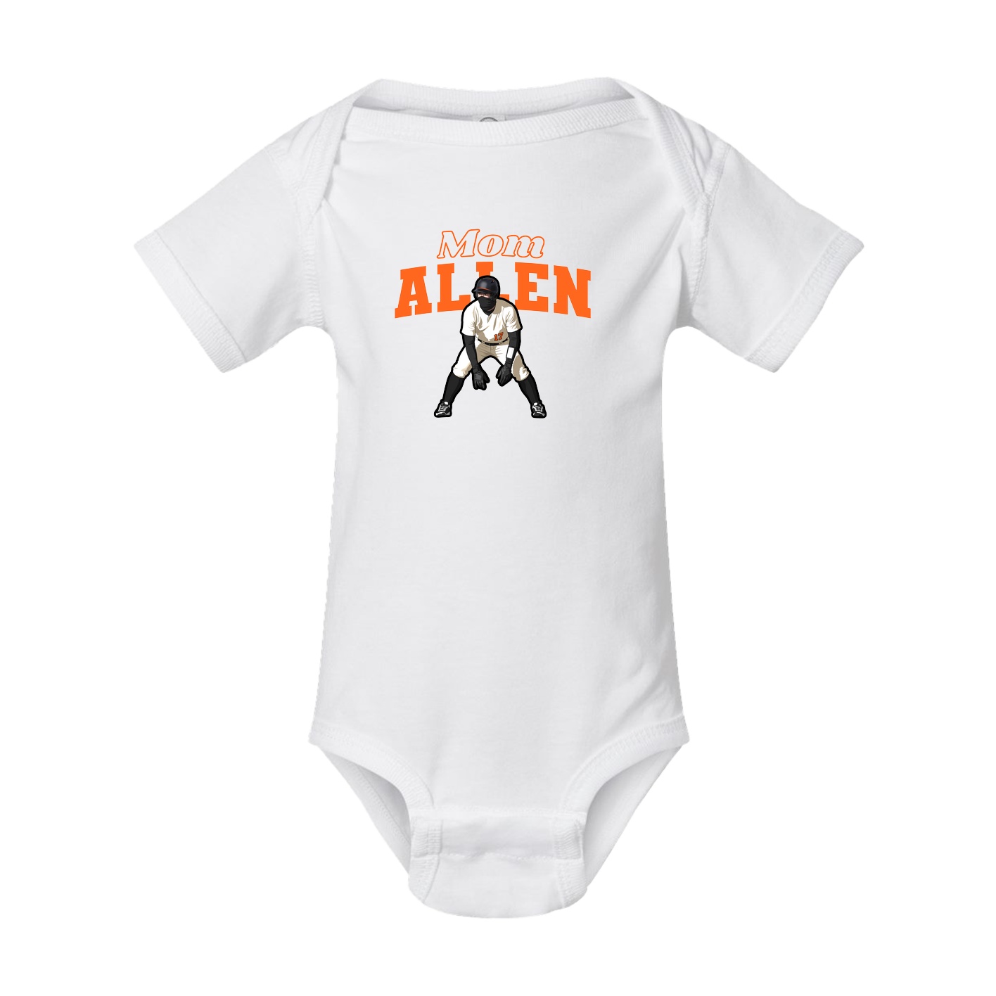 Baby Onesie — Mothers Day Block in White