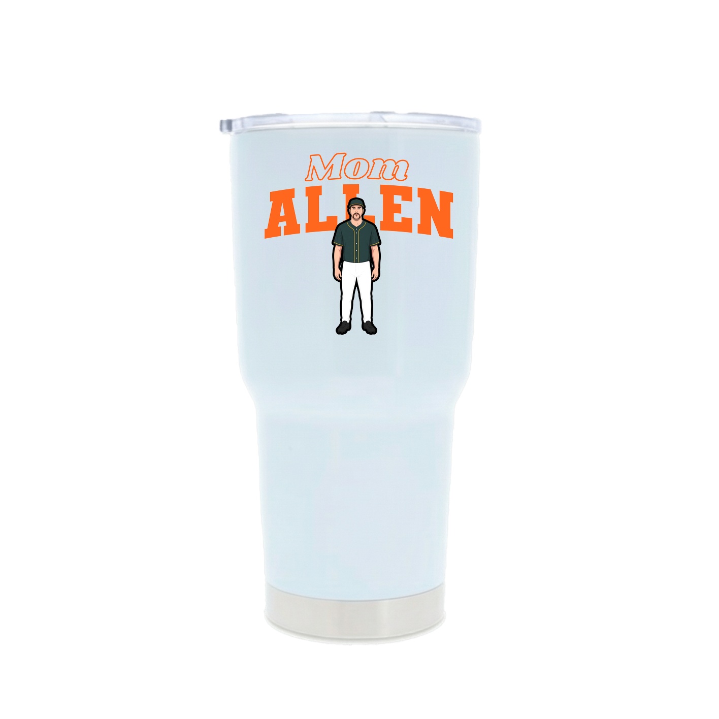 30oz Stainless Steel Tumbler — Mothers Day Block in White