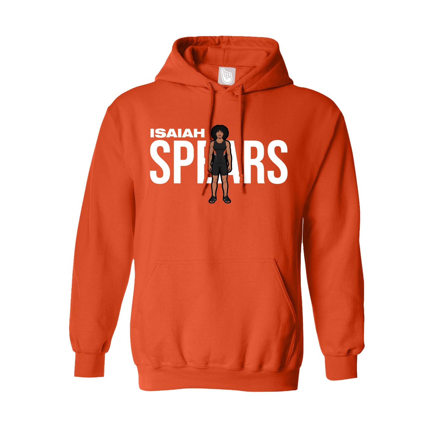 Hoodie — Player Name in Orange