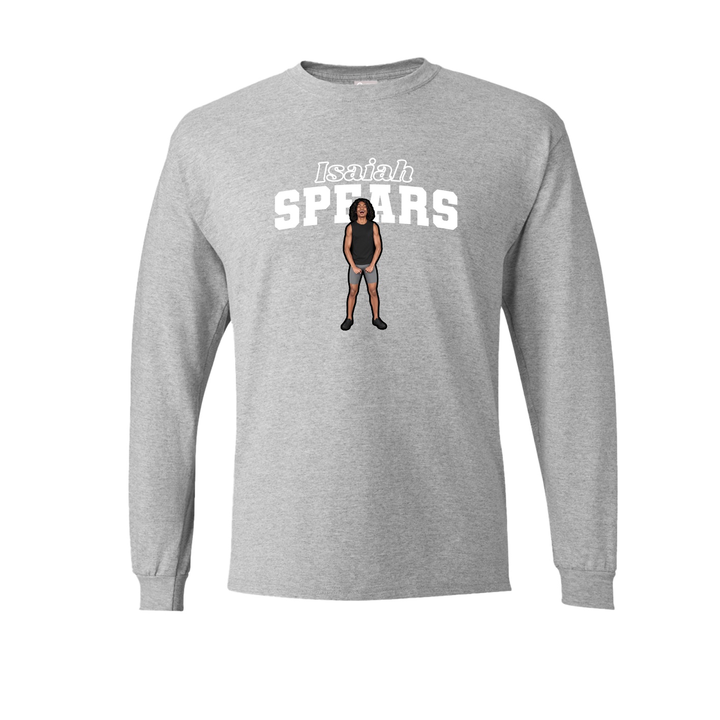 Long Sleeve Tee — Name Arch in Grey