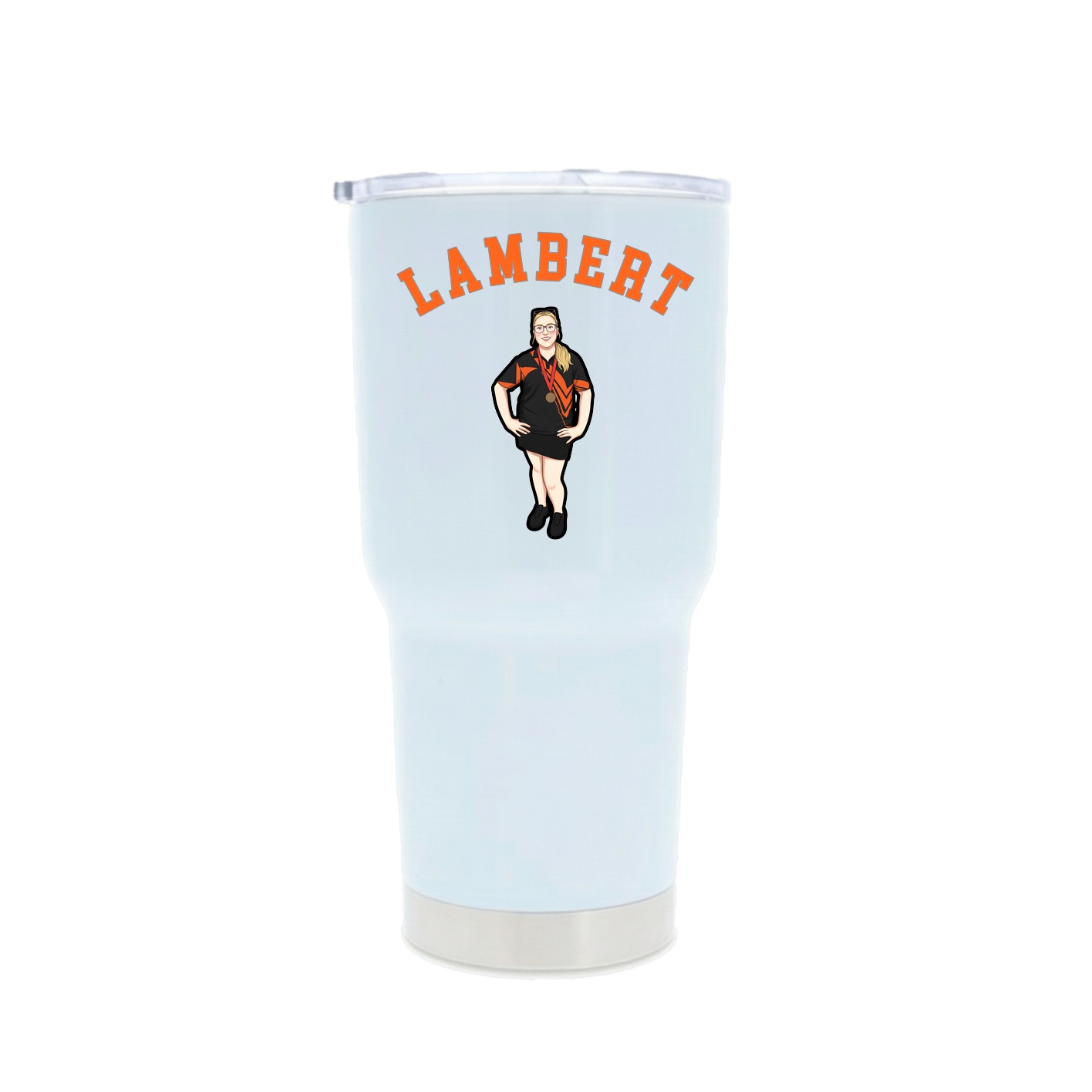 30oz Stainless Steel Tumbler — Shirsey Arch in White