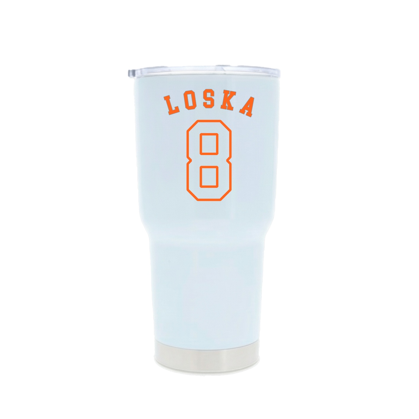 30oz Stainless Steel Tumbler — Shirsey Arch in White