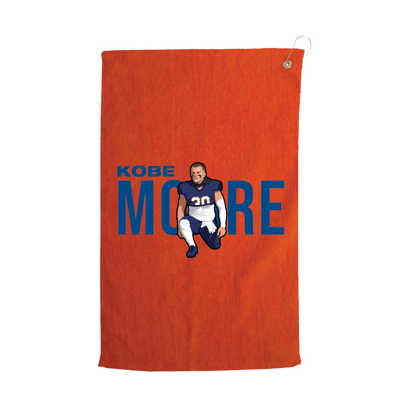 Golf Towel — Player Name in Orange