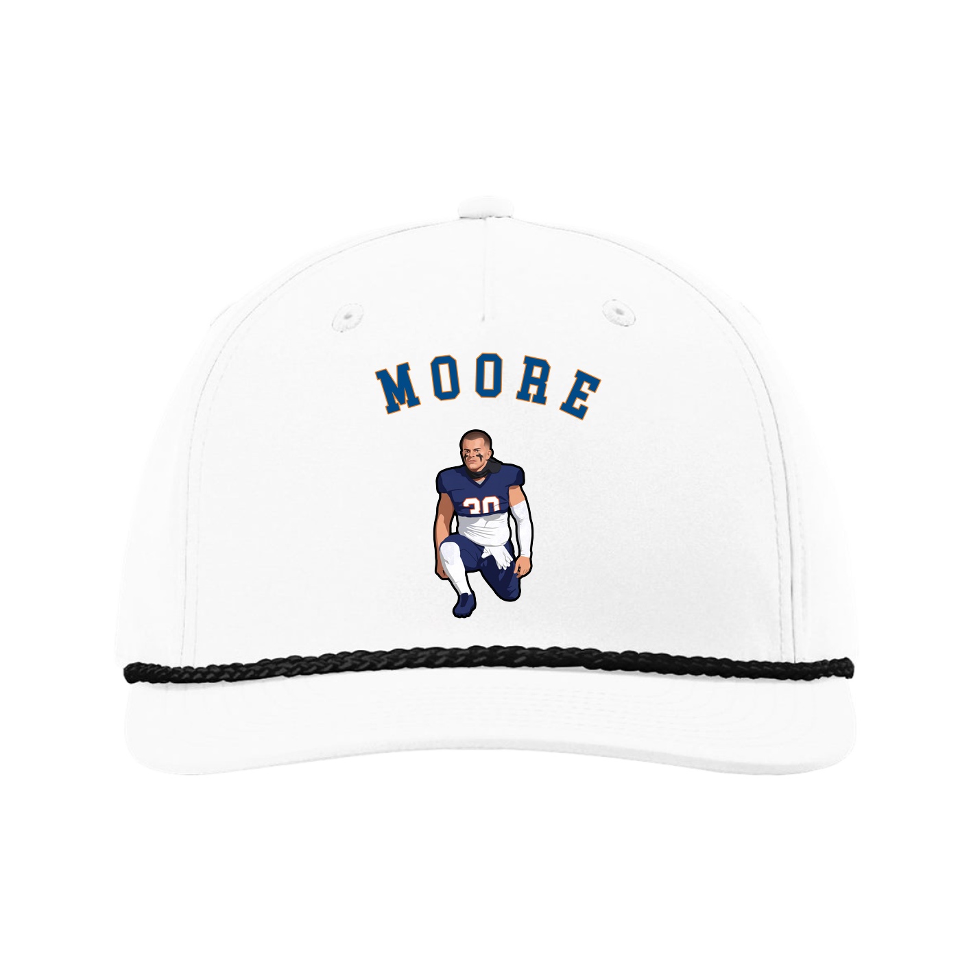 Five-Panel Classic Rope Cap — Shirsey Arch in White