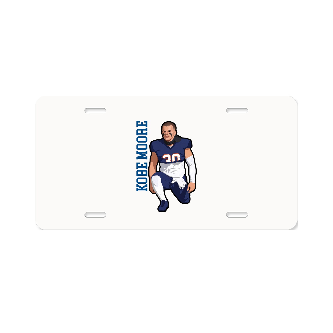 License Plate — Name Vertical in Classic