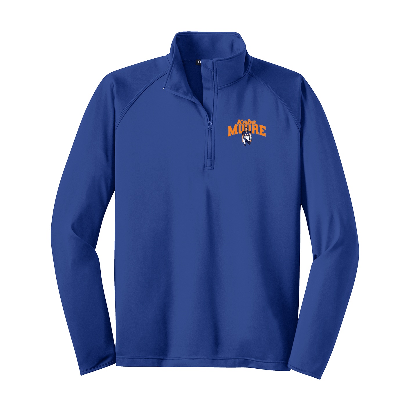 Q-Zip Pullover — Signature Arch in Royal