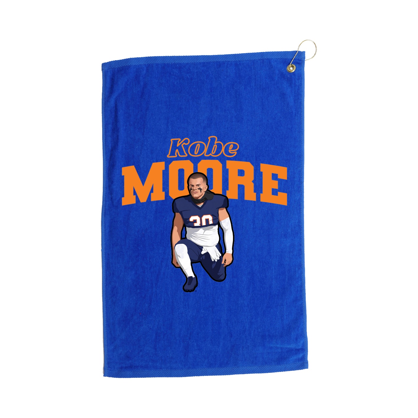 Golf Towel — Name Arch in Royal