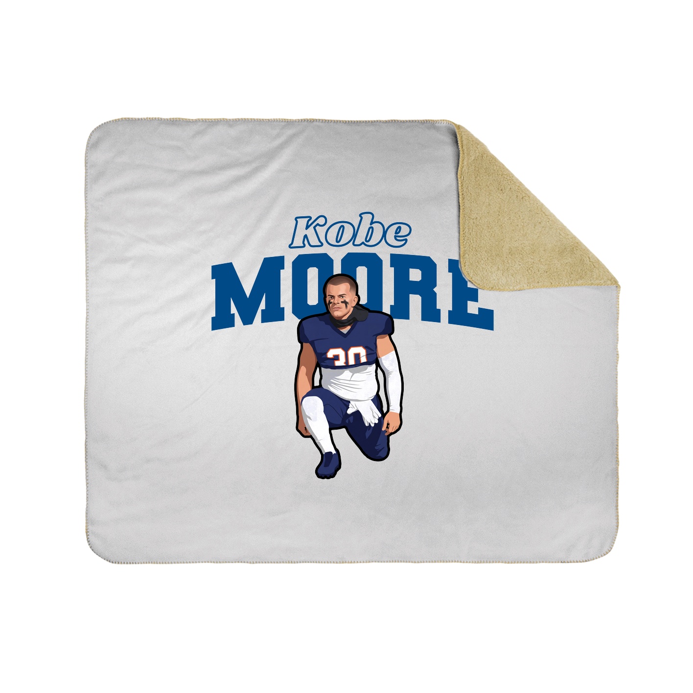 Throw Blanket — Name Arch in White