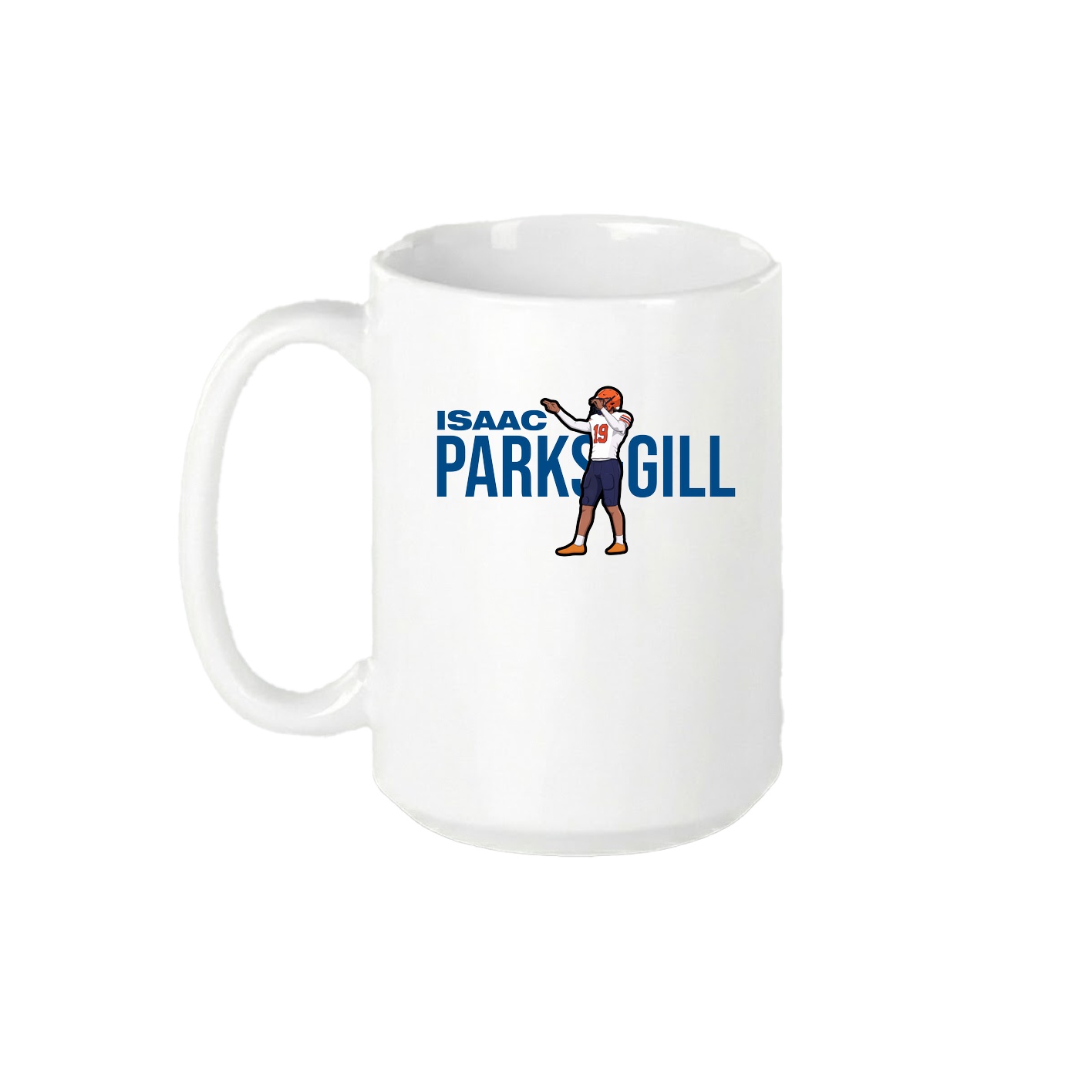 15oz Coffee Mug — Player Name in White