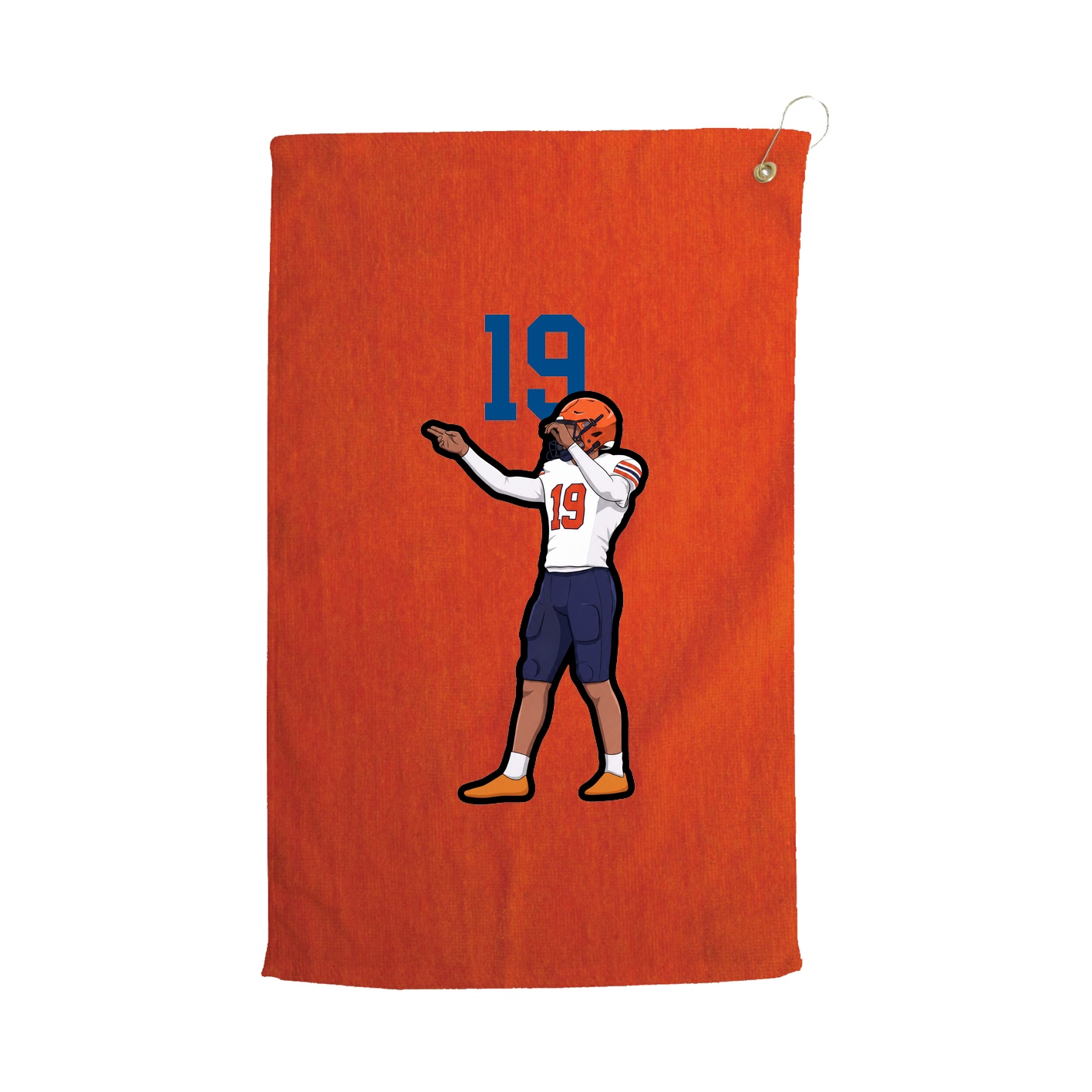 Golf Towel — Number Top in Orange