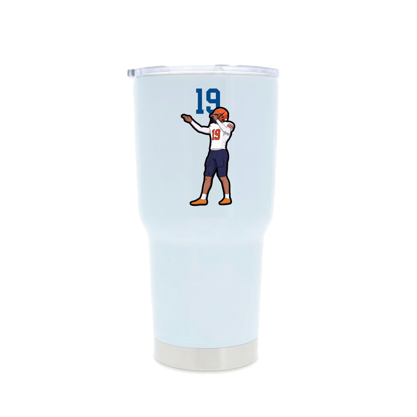 30oz Stainless Steel Tumbler — Number Top in White