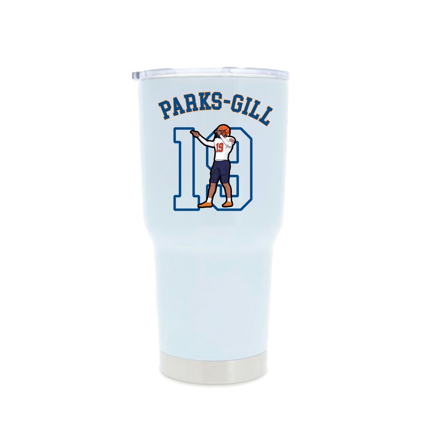 30oz Stainless Steel Tumbler — Shirsey Arch in White
