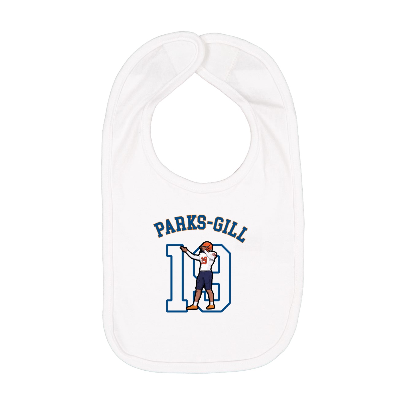 Infant Bib — Shirsey Arch in White