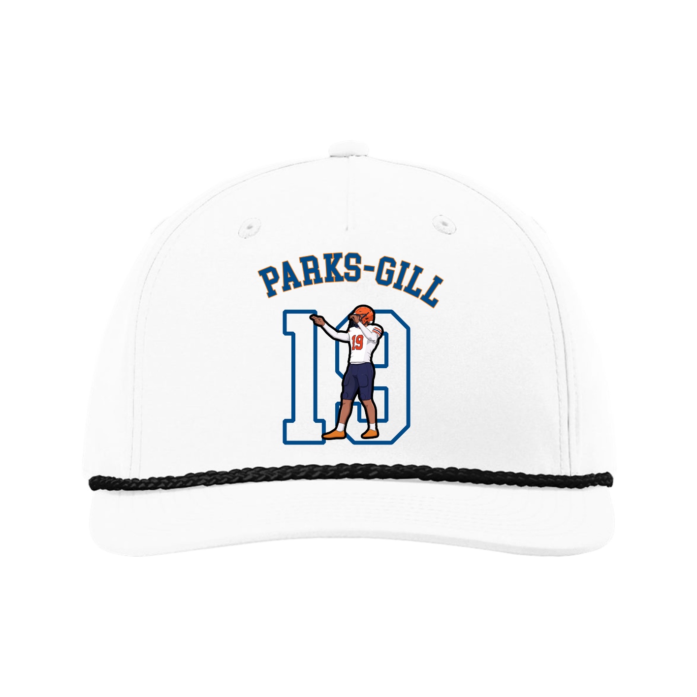 Five-Panel Classic Rope Cap — Shirsey Arch in White