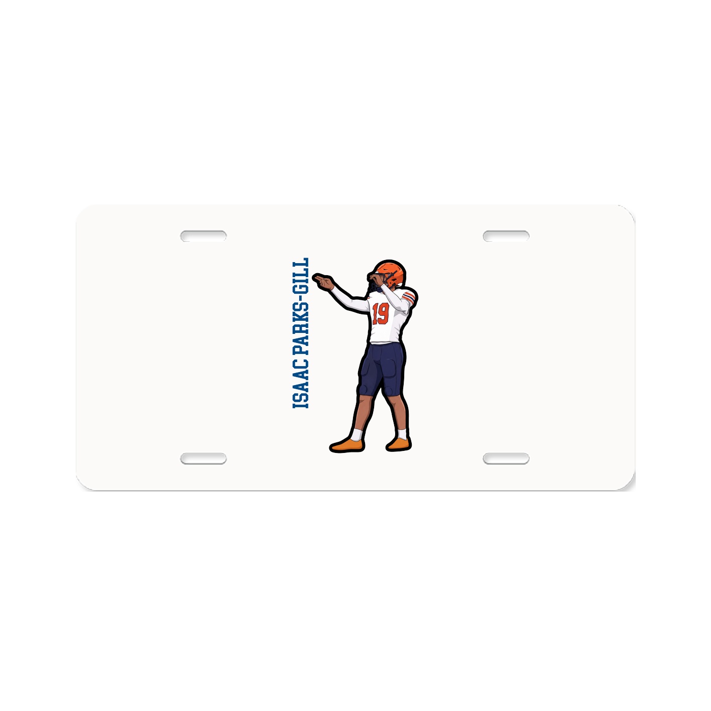 License Plate — Name Vertical in Classic