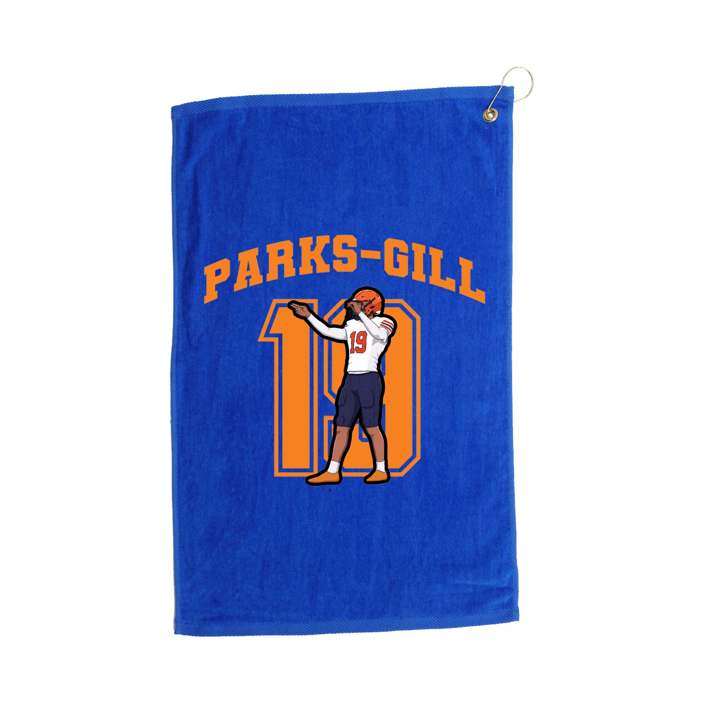 Golf Towel — Number in Royal