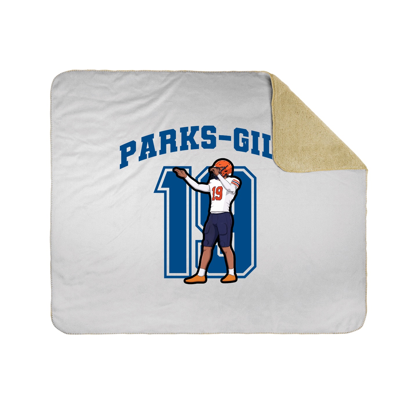 Throw Blanket — Number in White
