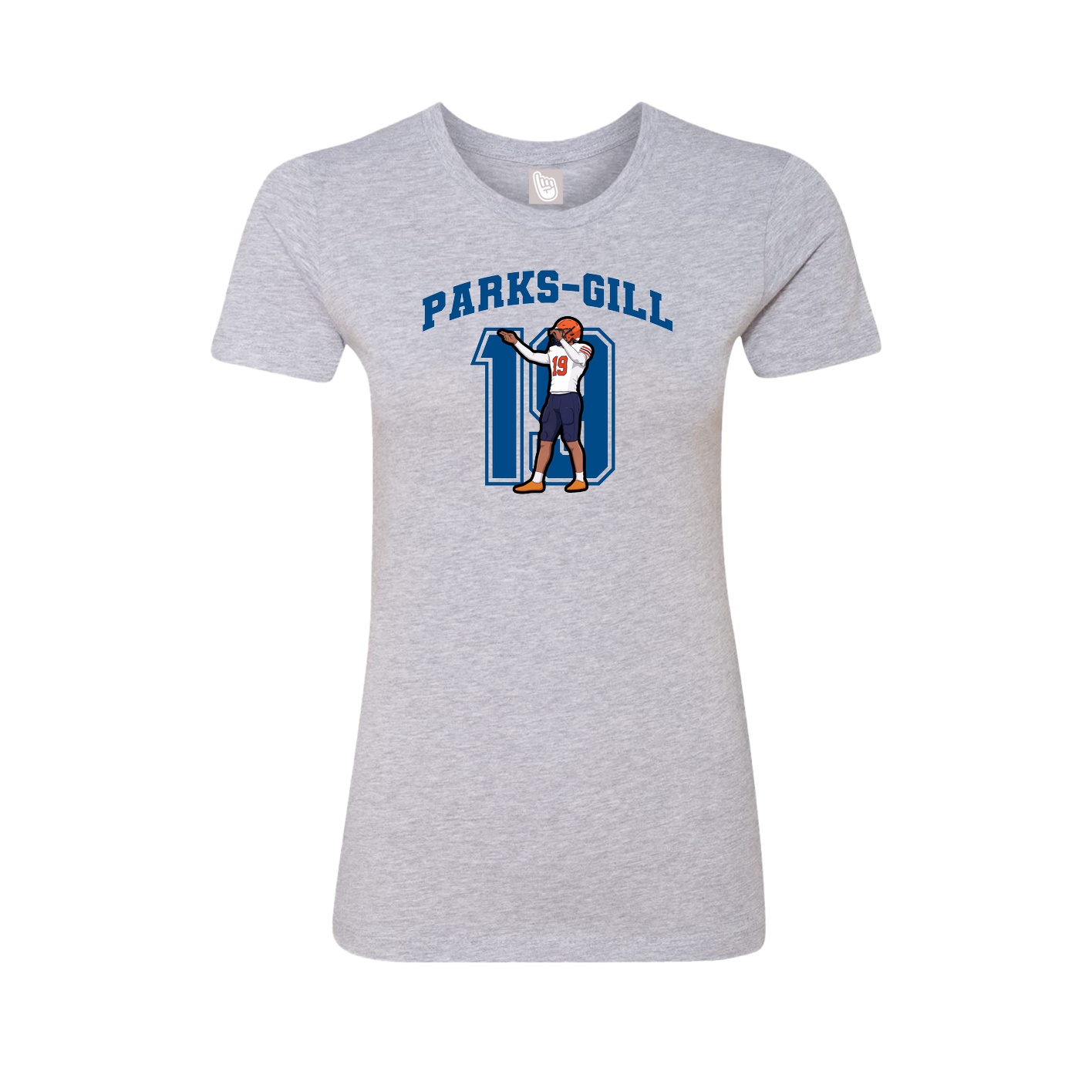 Fitted Women's Tee — Number in Grey