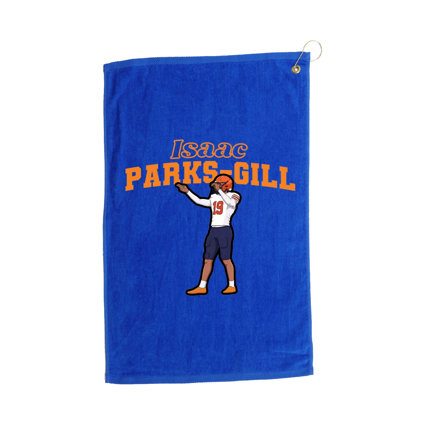 Golf Towel — Name Arch in Royal