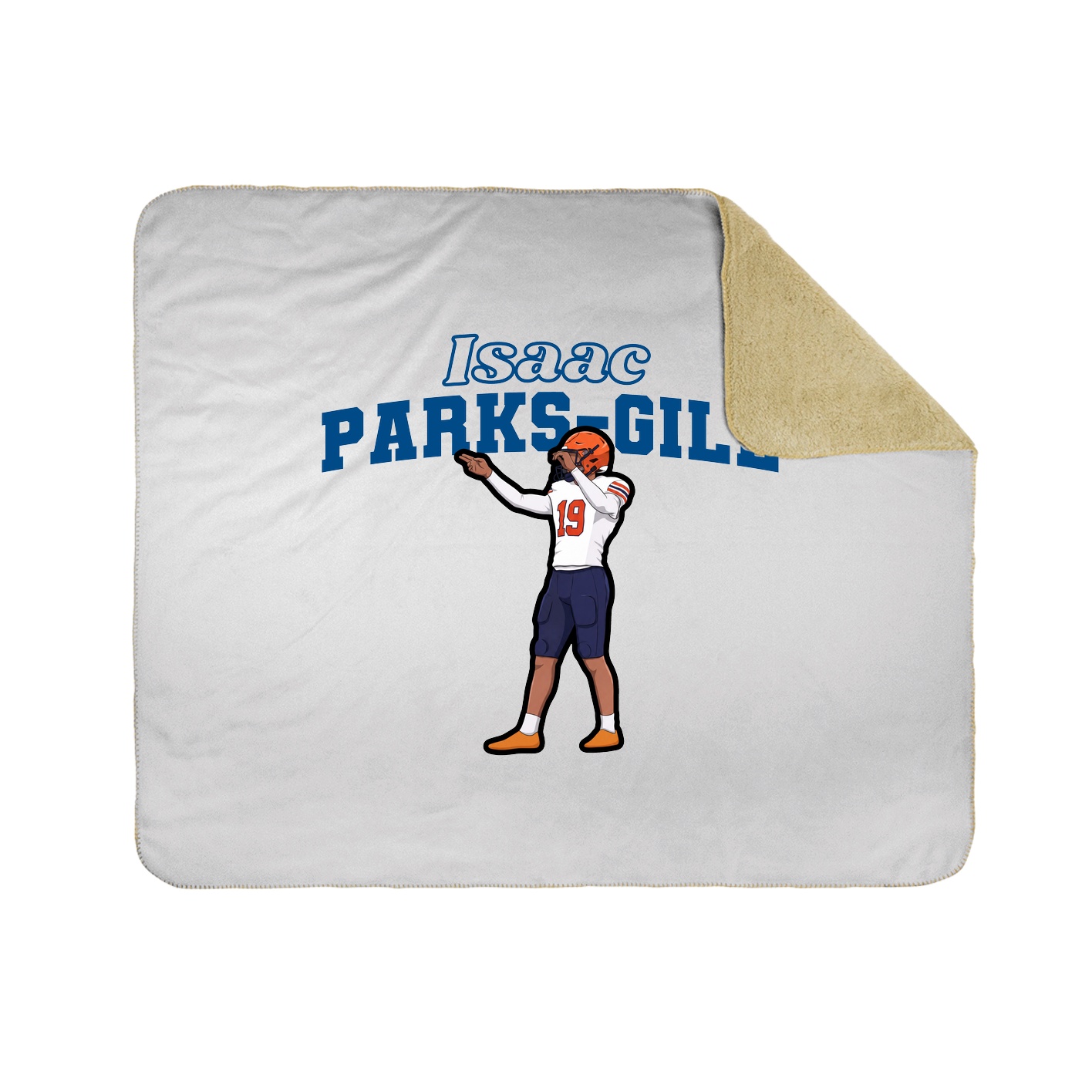 Throw Blanket — Name Arch in White