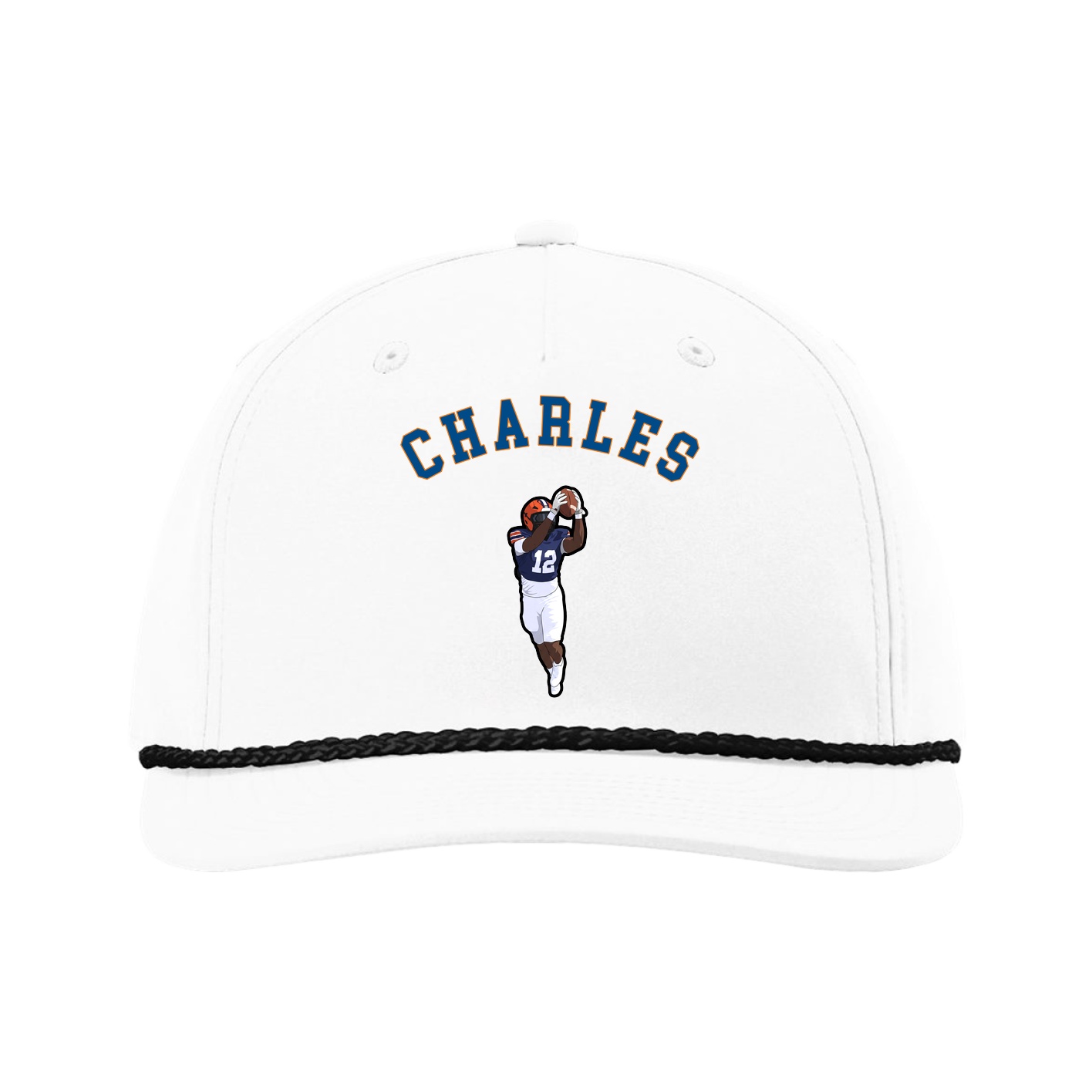 Five-Panel Classic Rope Cap — Shirsey Arch in White