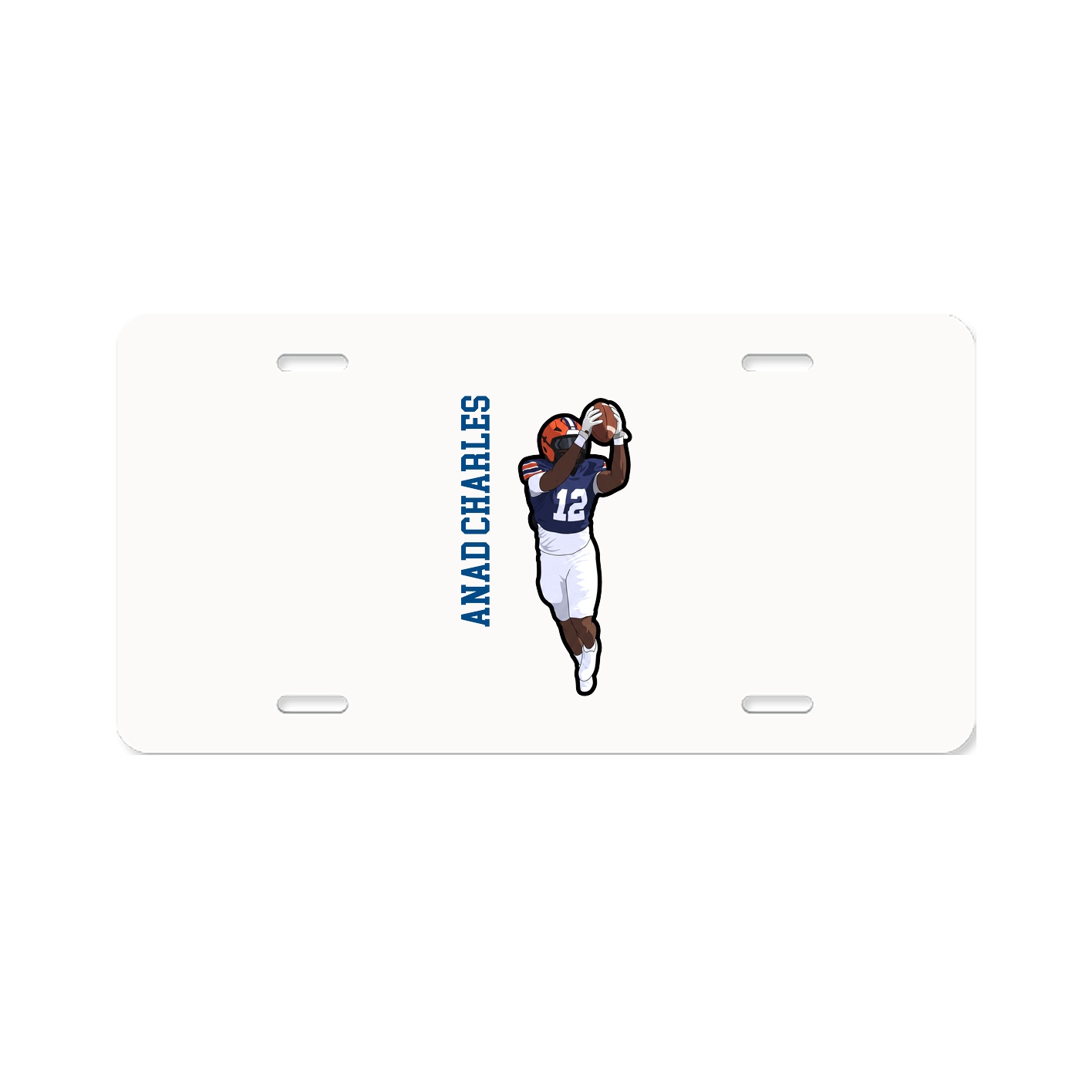 License Plate — Name Vertical in Classic
