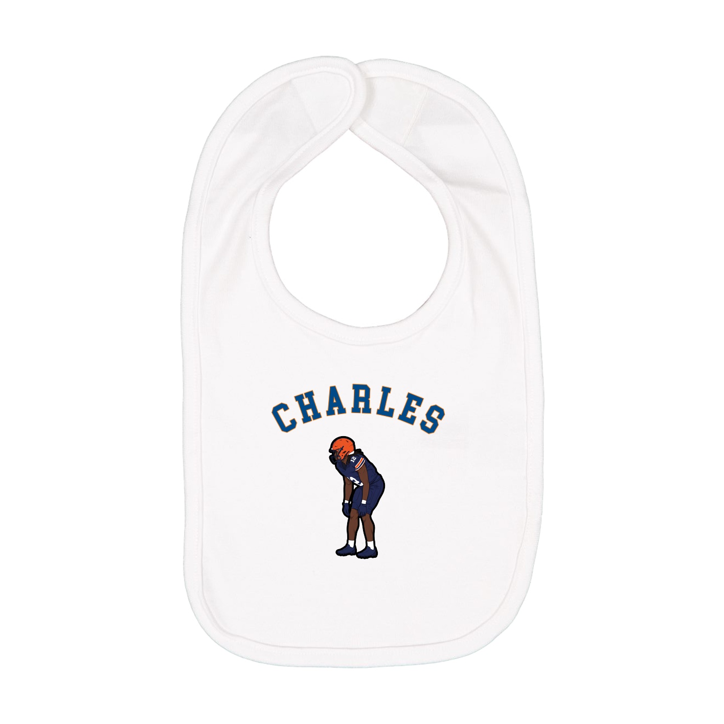 Infant Bib — Shirsey Arch in White