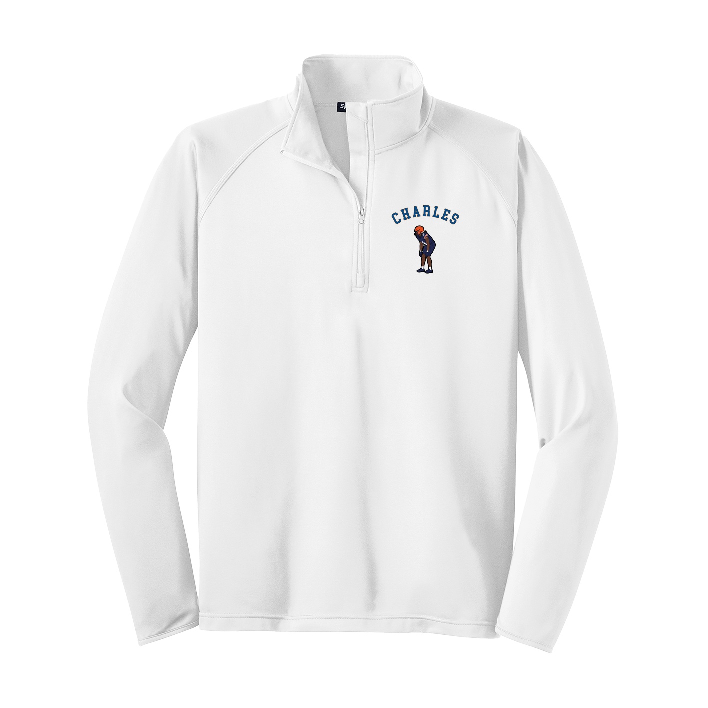 Q-Zip Pullover — Shirsey Arch in White