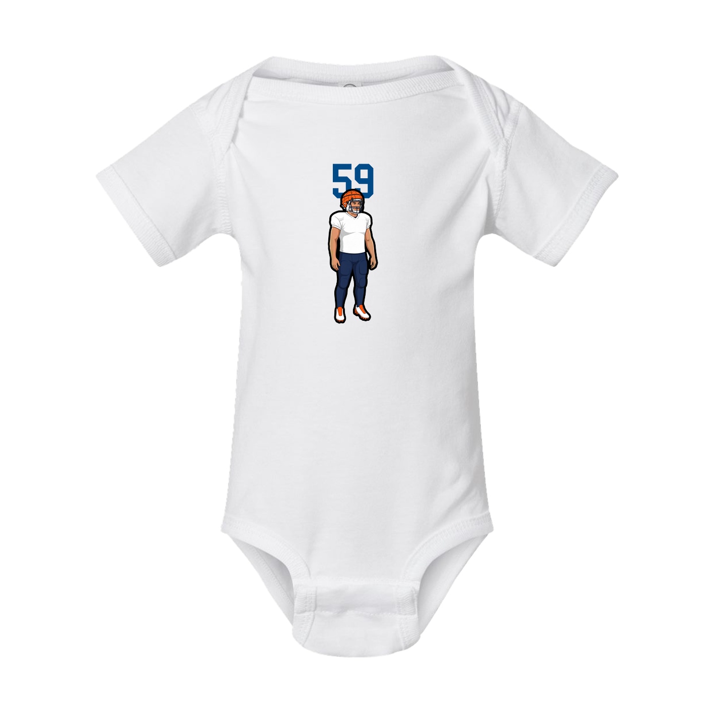 Baby Onesie — Number Top in White