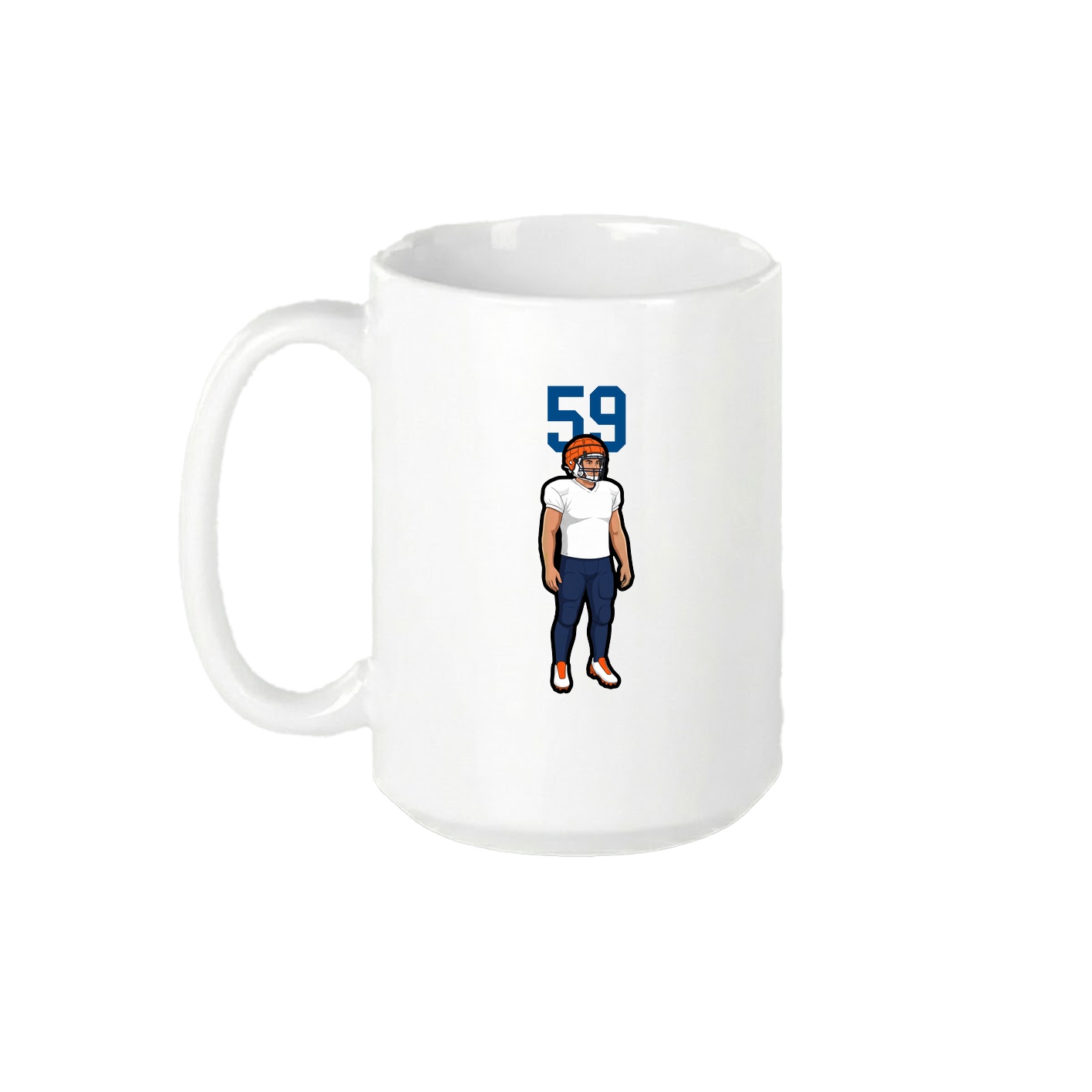 15oz Coffee Mug — Number Top in White