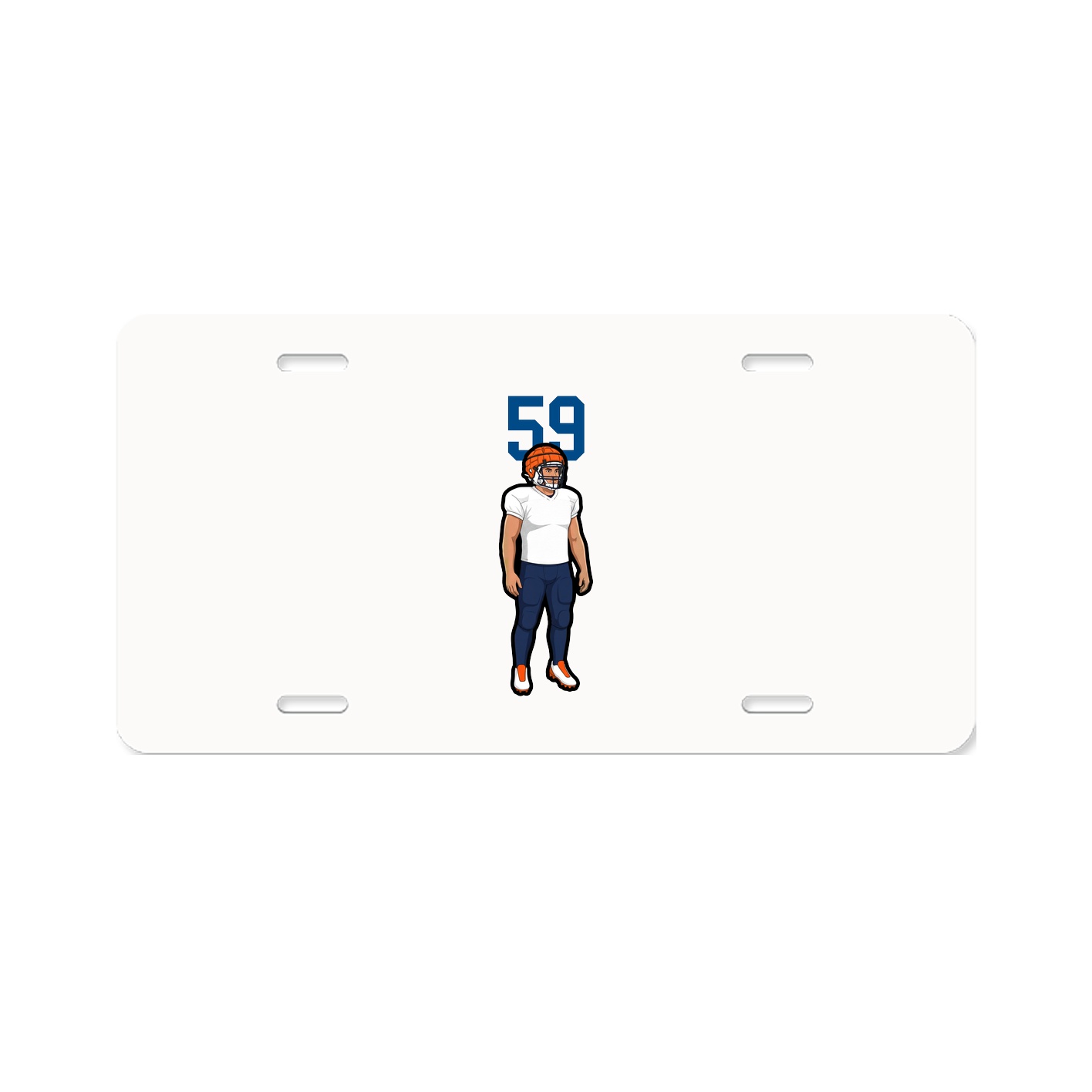 License Plate — Number Top in Classic