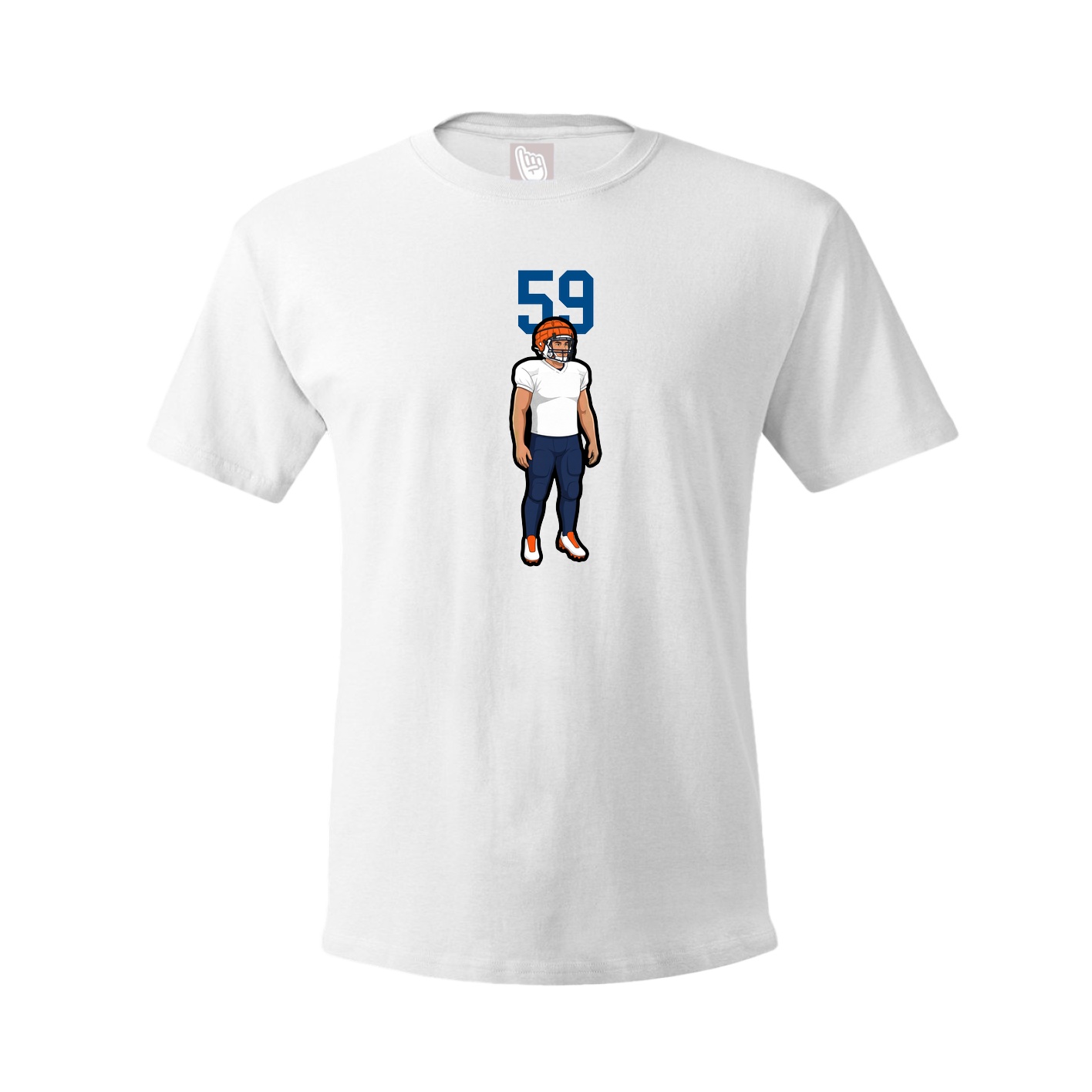 Youth Tee — Number Top in White