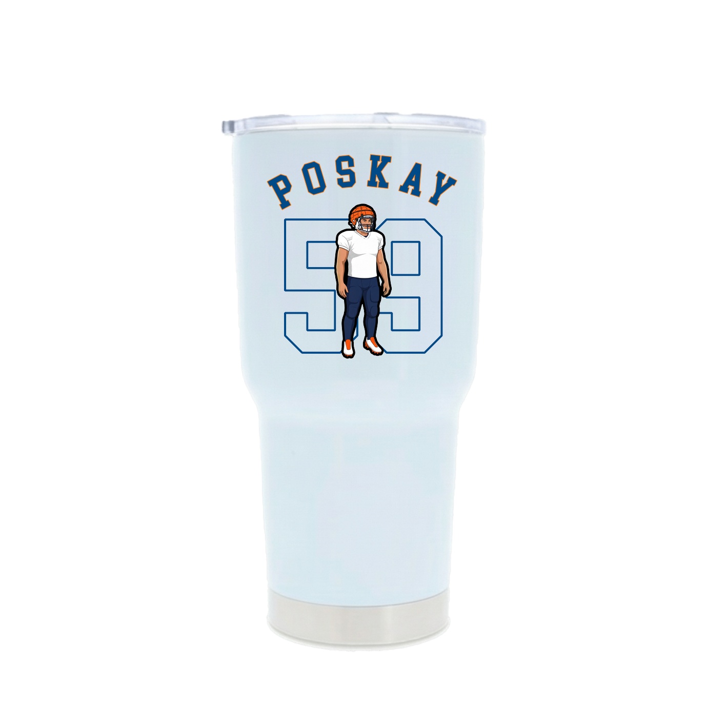30oz Stainless Steel Tumbler — Shirsey Arch in White