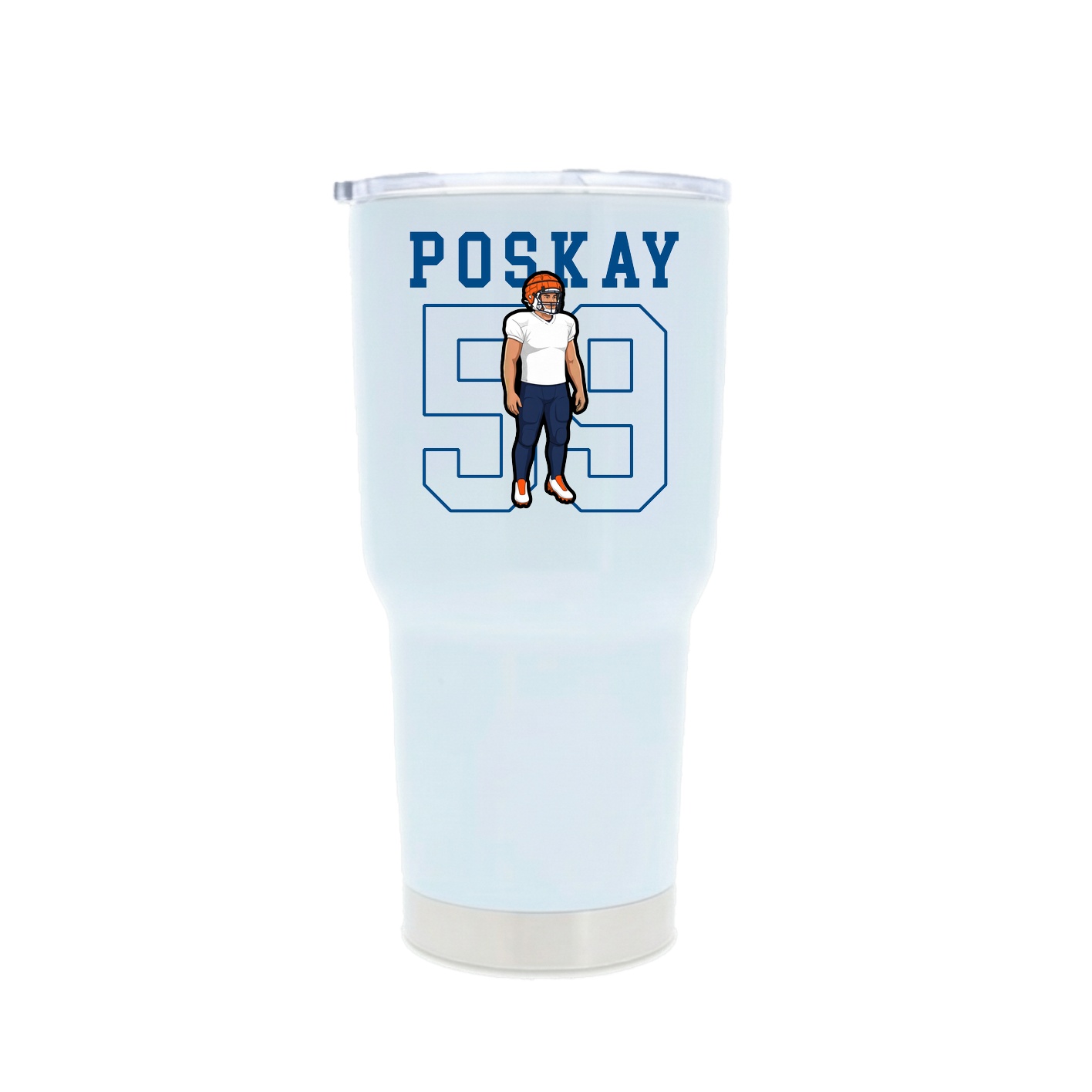 30oz Stainless Steel Tumbler — Shirsey in White