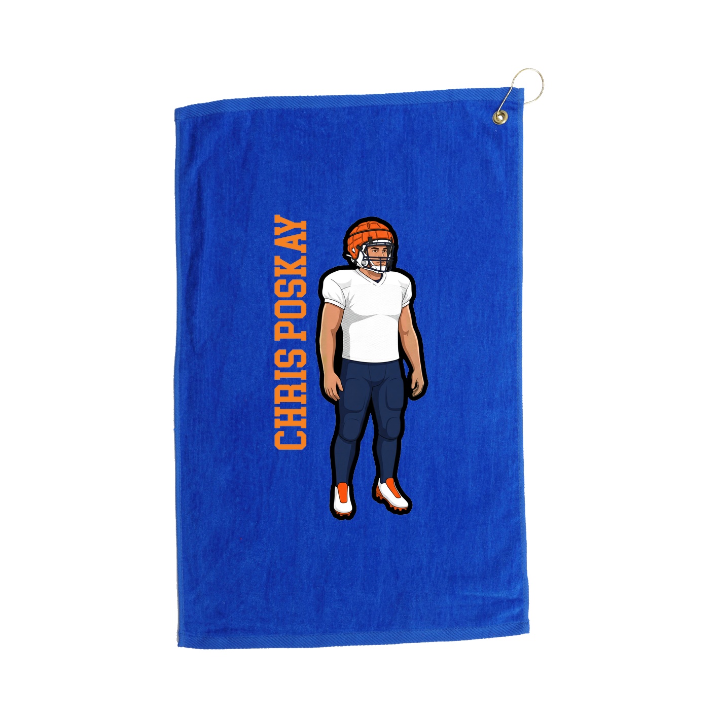 Golf Towel — Name Vertical in Royal