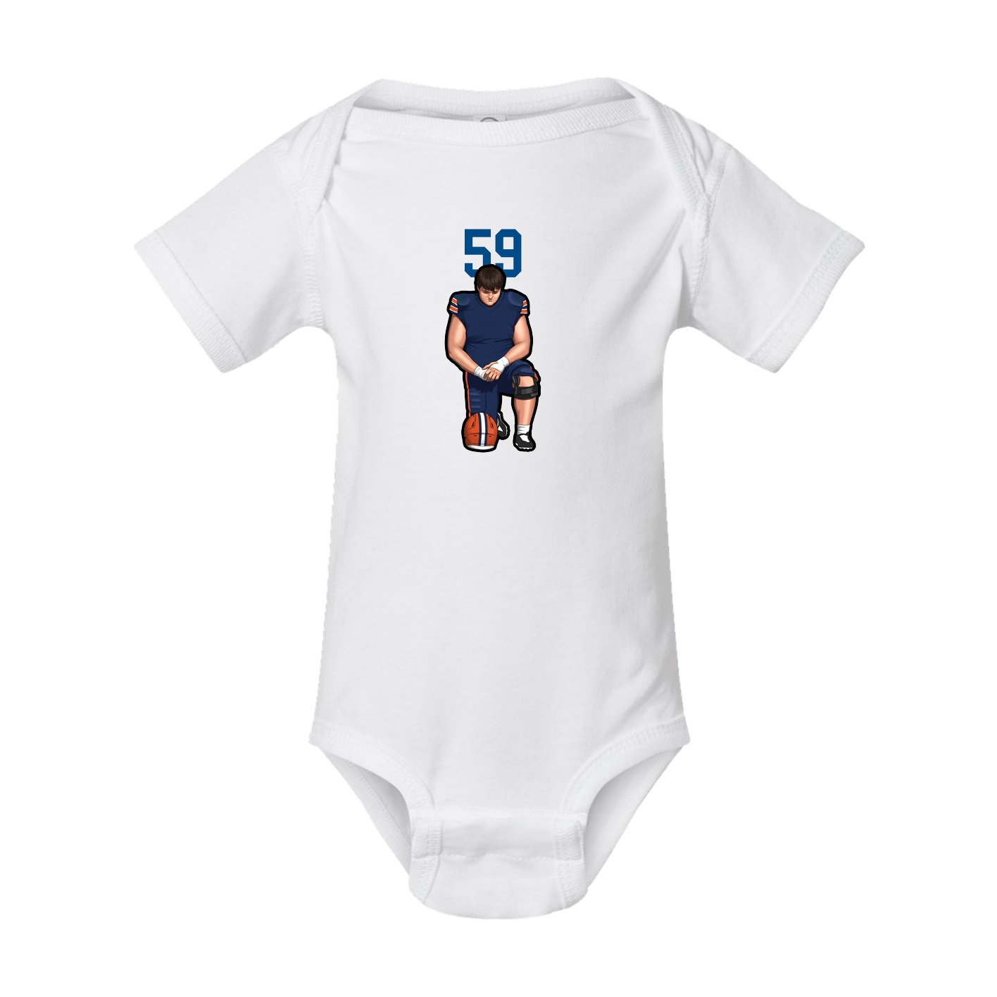Baby Onesie — Number Top in White