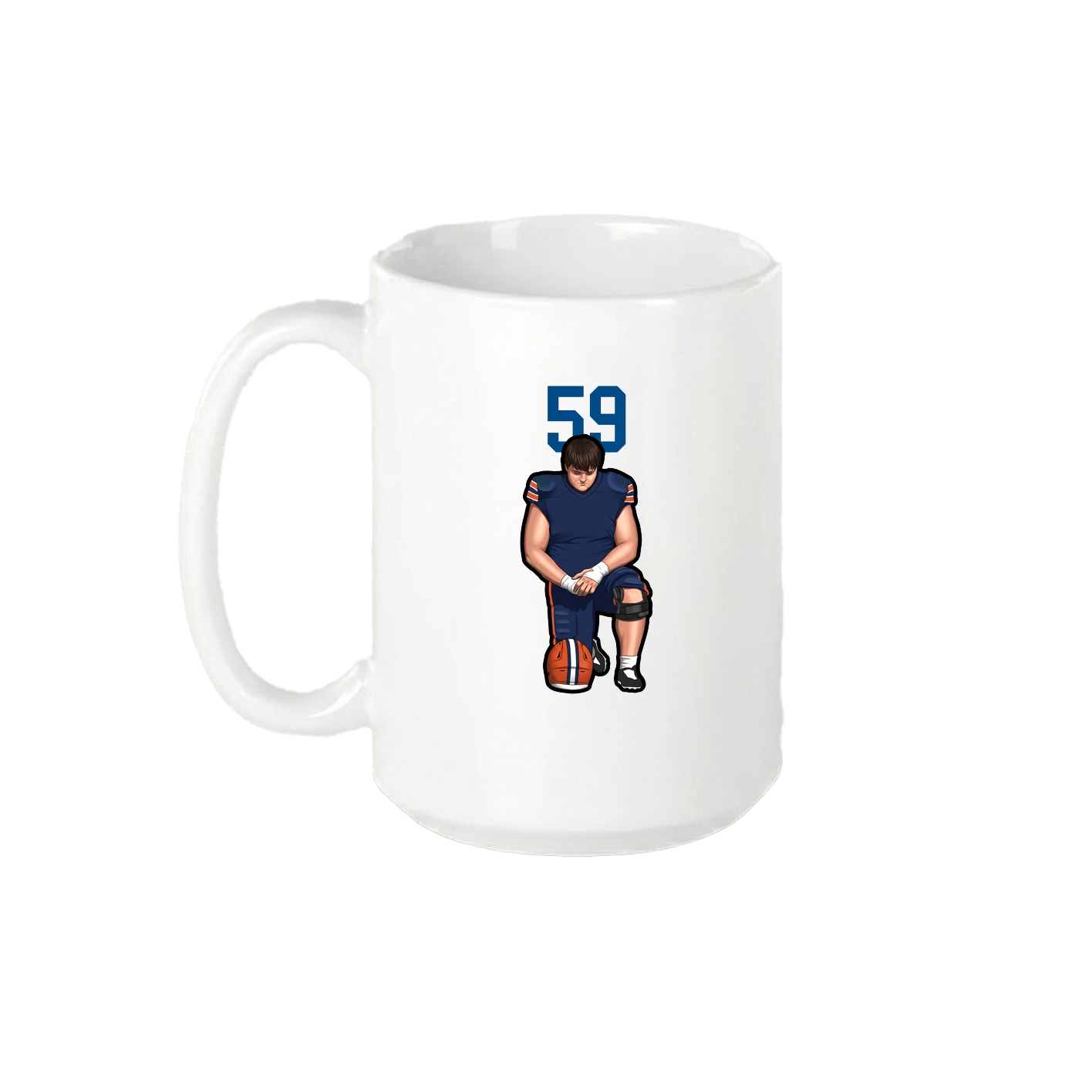 15oz Coffee Mug — Number Top in White