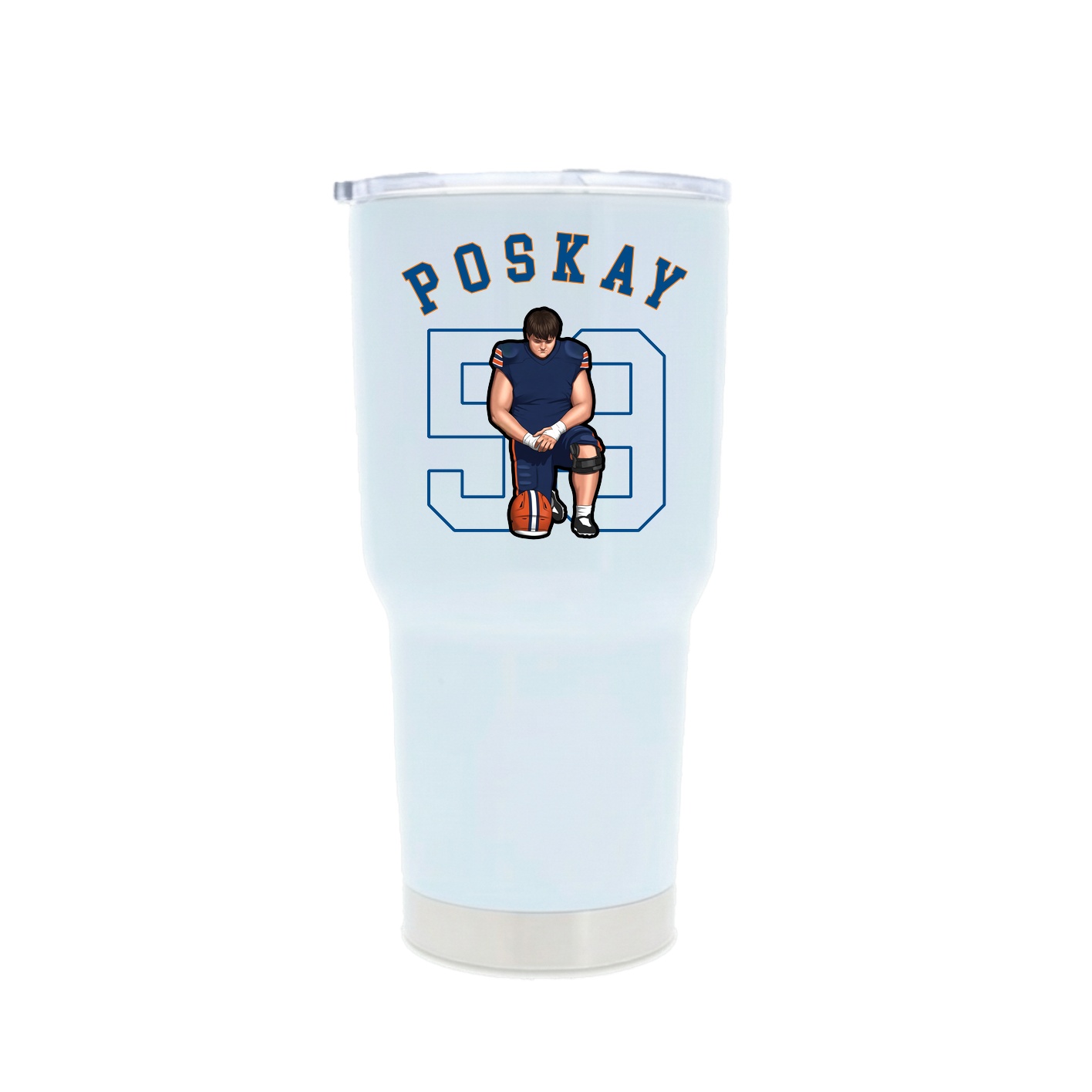 30oz Stainless Steel Tumbler — Shirsey Arch in White