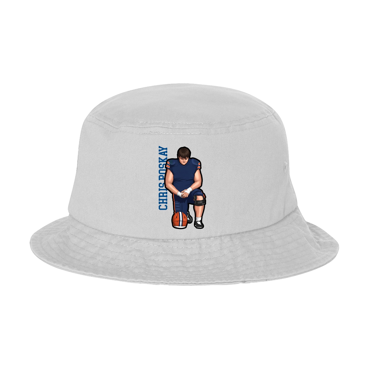 Bucket Cap — Name Vertical in White