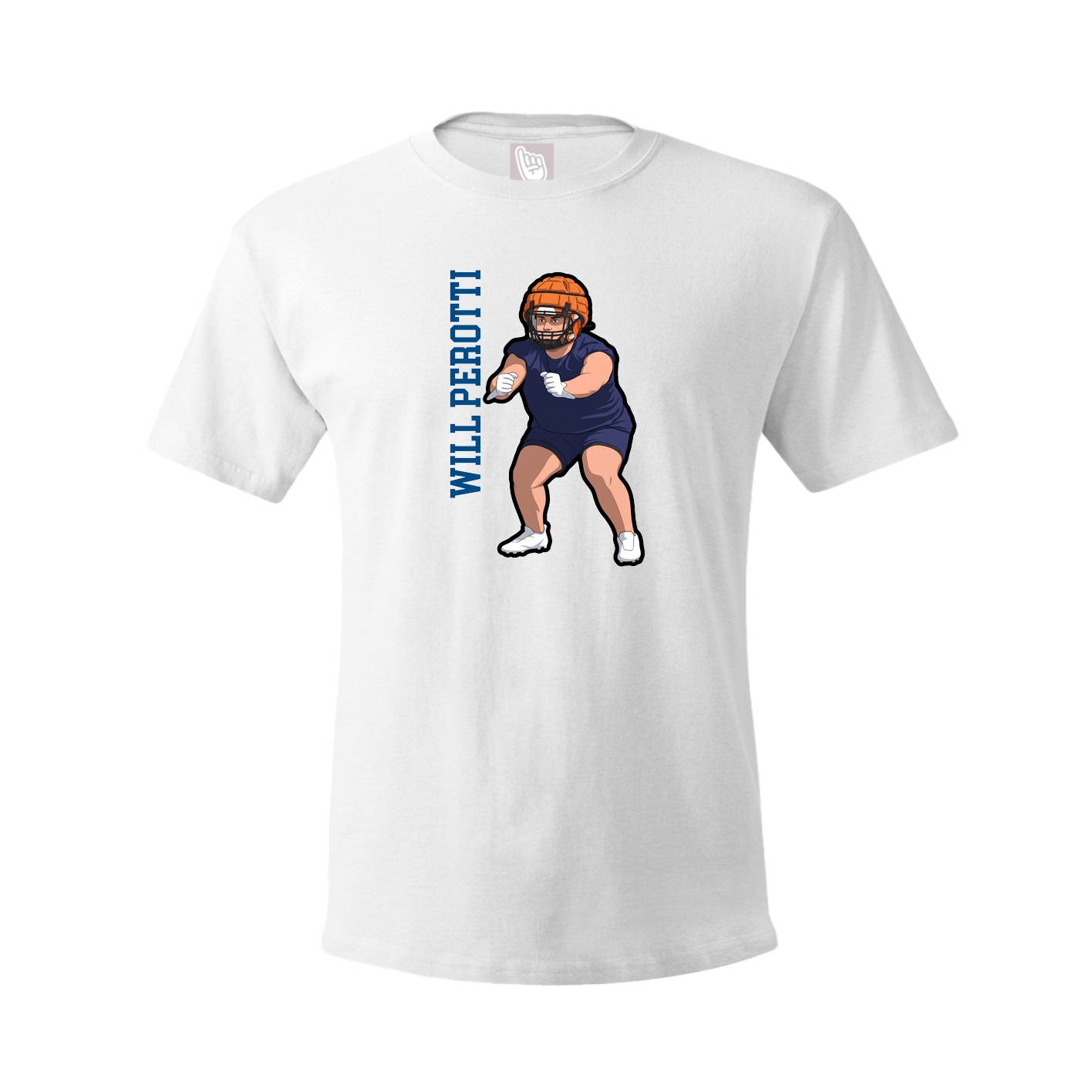 Youth Tee — Name Vertical in White