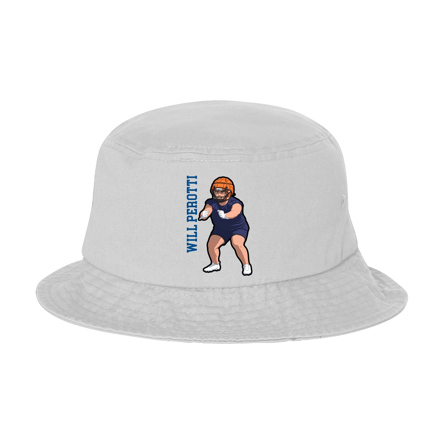 Bucket Cap — Name Vertical in White