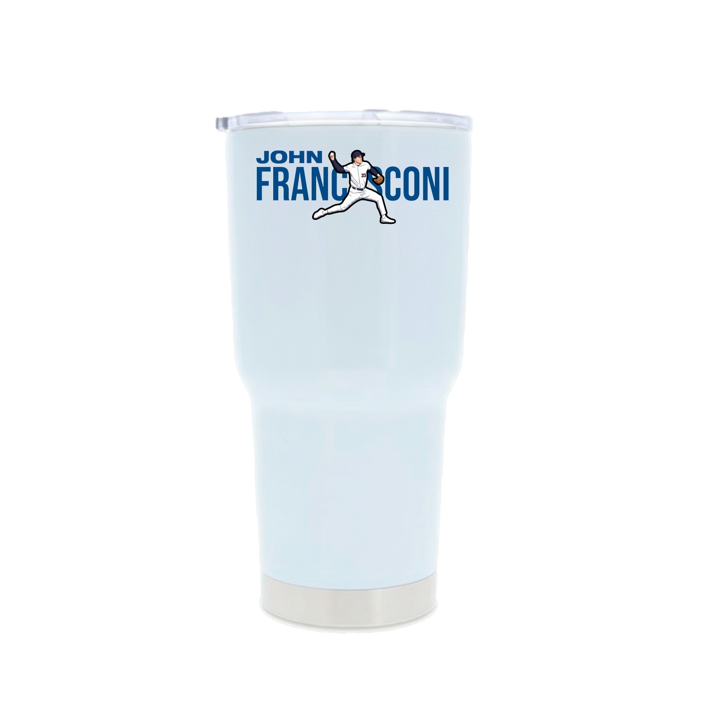 30oz Stainless Steel Tumbler — Player Name in White