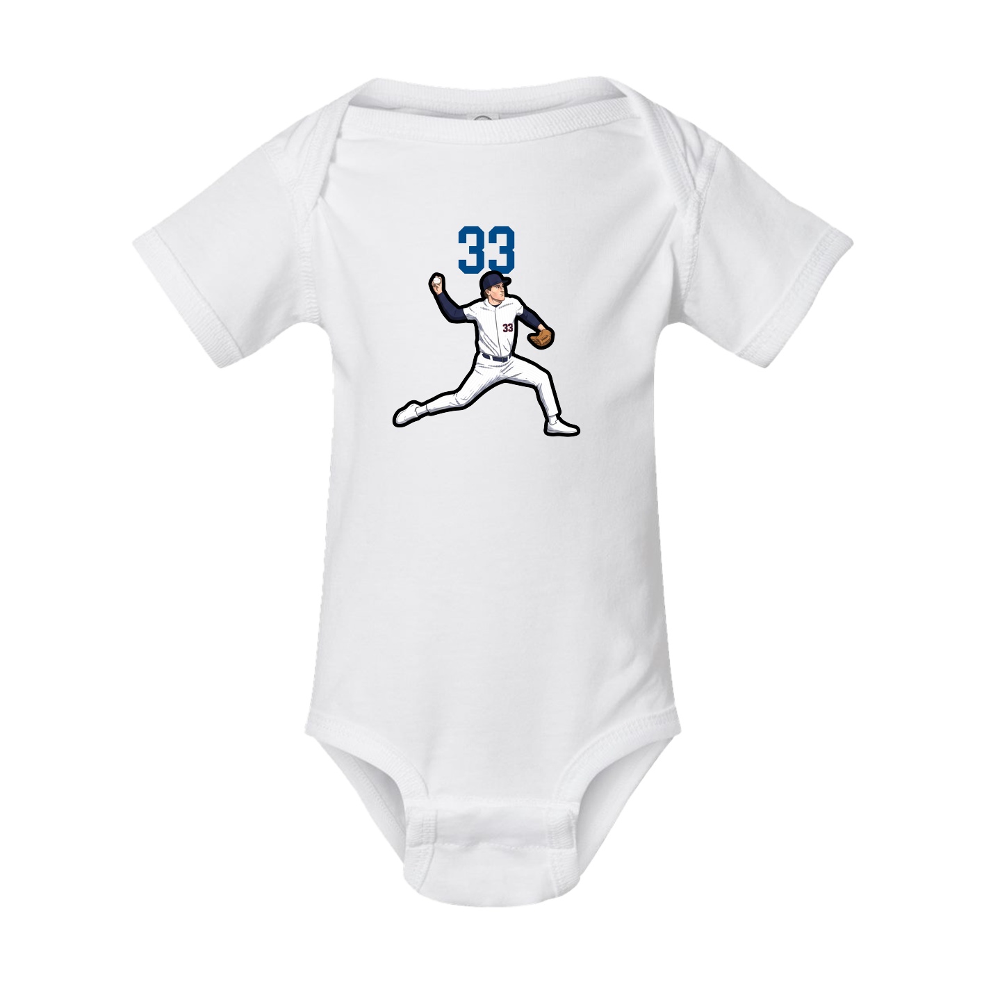 Baby Onesie — Number Top in White