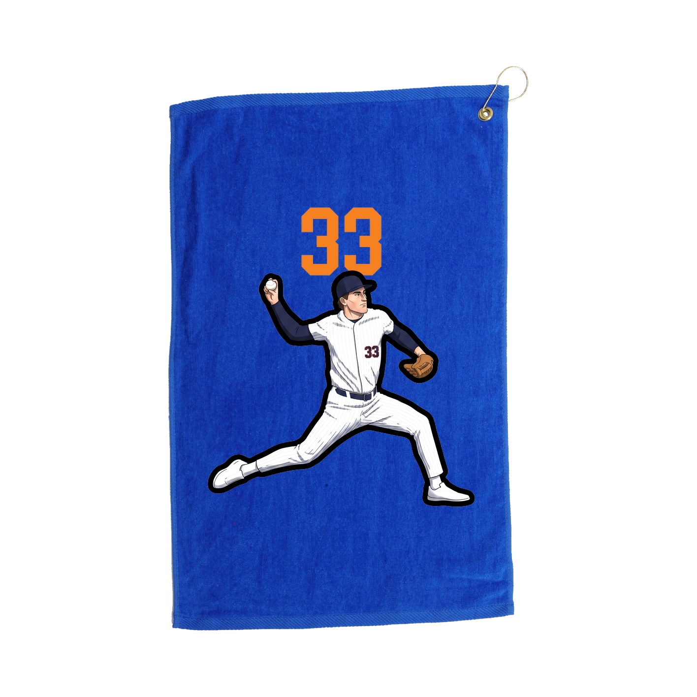 Golf Towel — Number Top in Royal