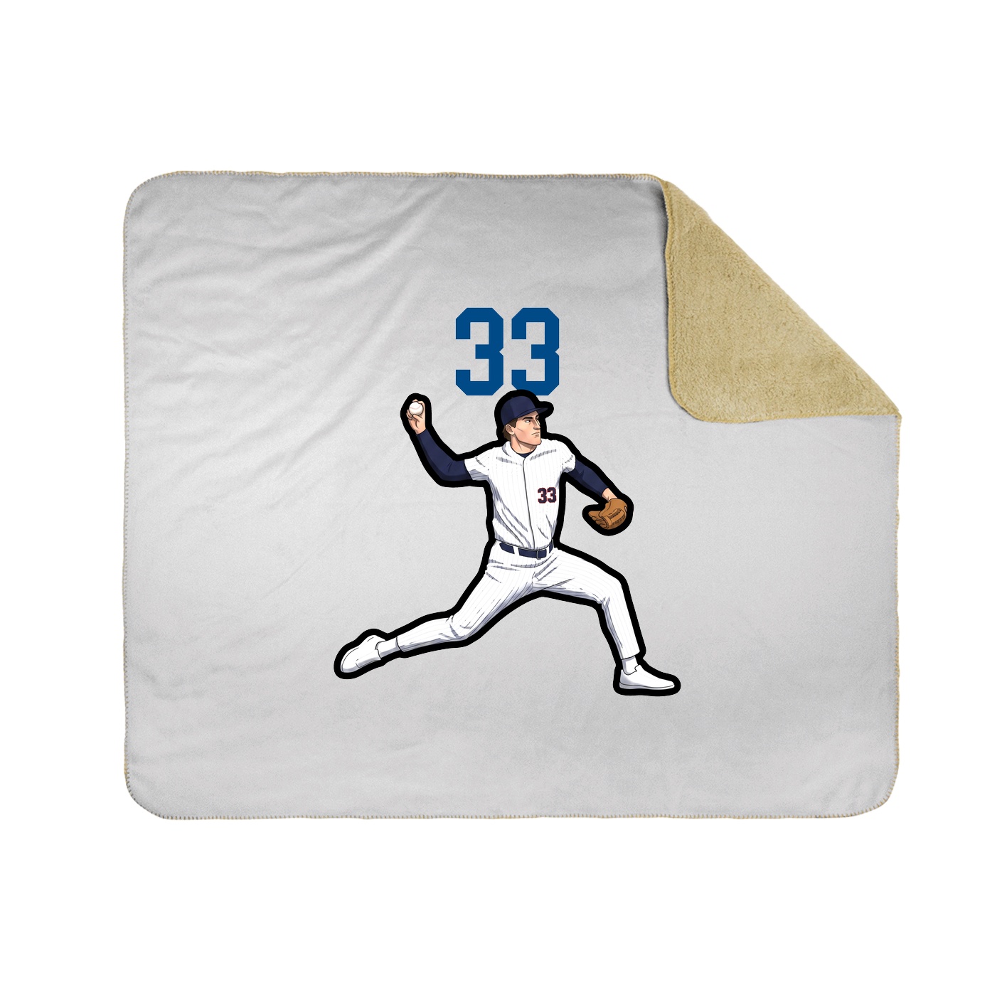 Throw Blanket — Number Top in White